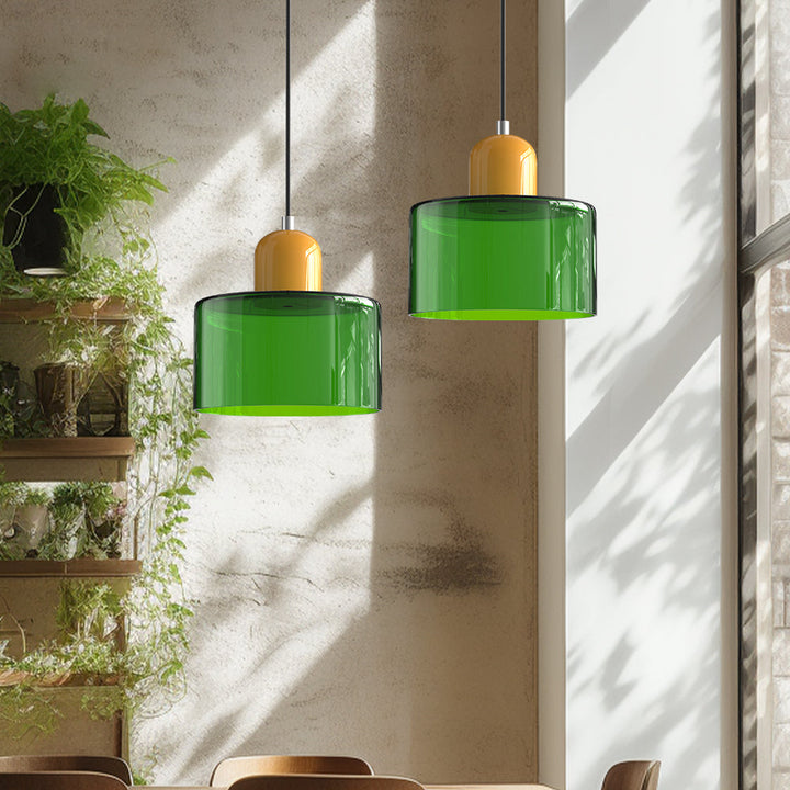 BowLift | Modern Lamp with Colored Glass and Geometric Shape