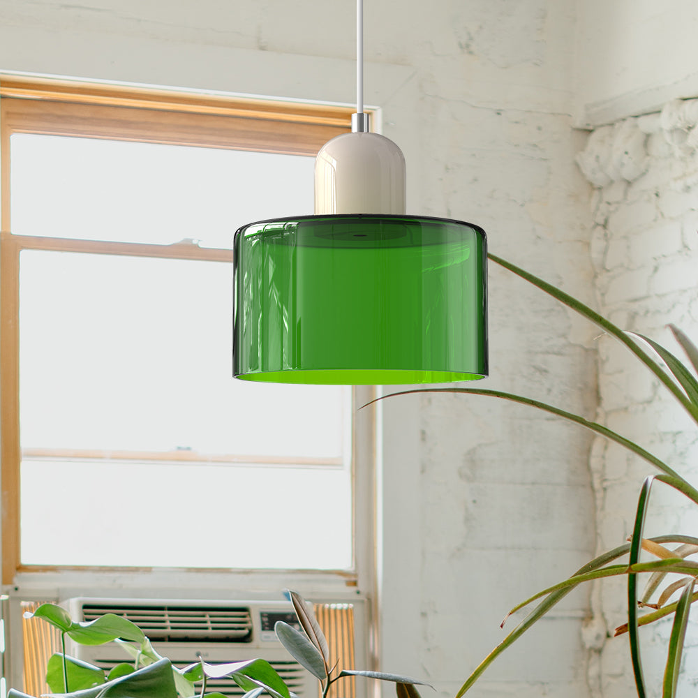 BowLift | Modern Lamp with Colored Glass and Geometric Shape