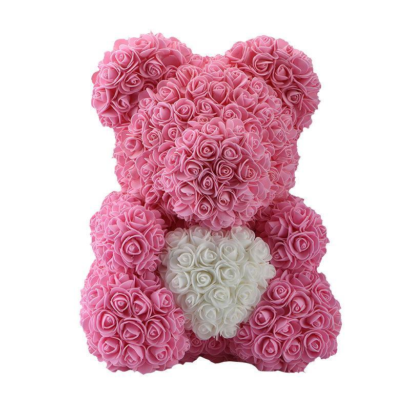Rose Teddy Bear with Heart | Bowlift