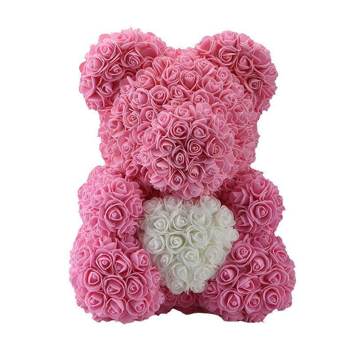 Rose Teddy Bear with Heart | Bowlift