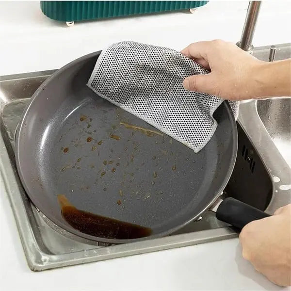 BowLift | Double-sided stainless steel sponge for heavy-duty use