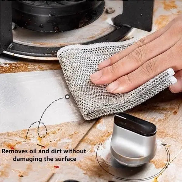 BowLift | Double-sided stainless steel sponge for heavy-duty use
