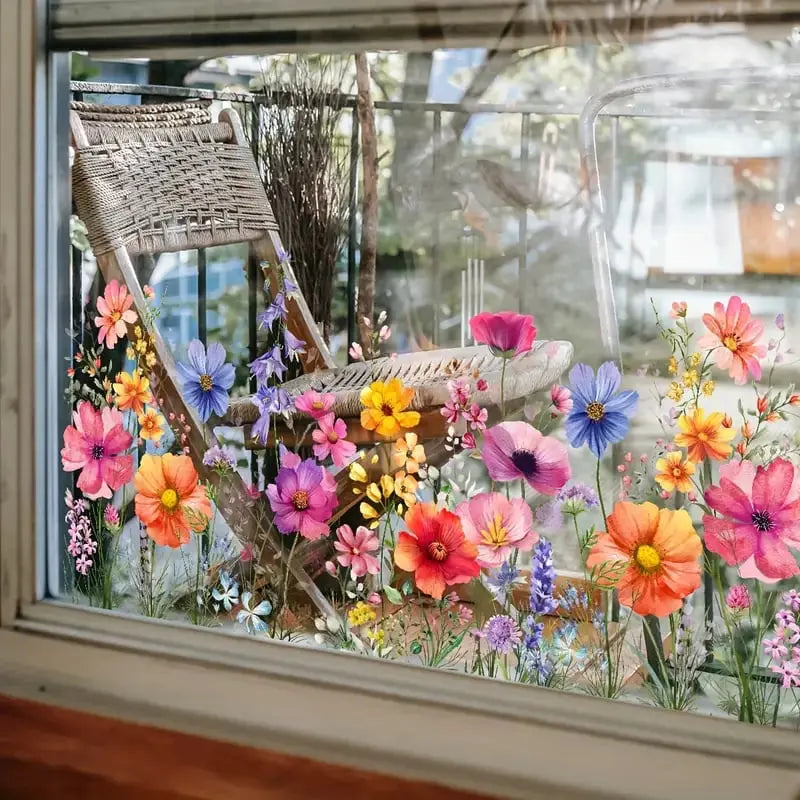 BowLift | Double-sided window sticker with flower motif (can be cut to any size) – buy 1, get 1!
