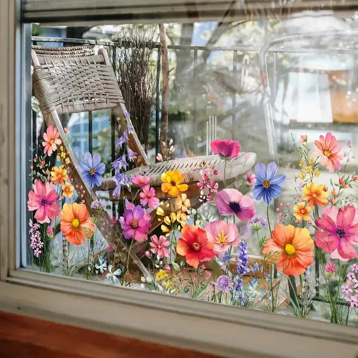 BowLift | Double-sided window sticker with flower motif (can be cut to any size) – buy 1, get 1!