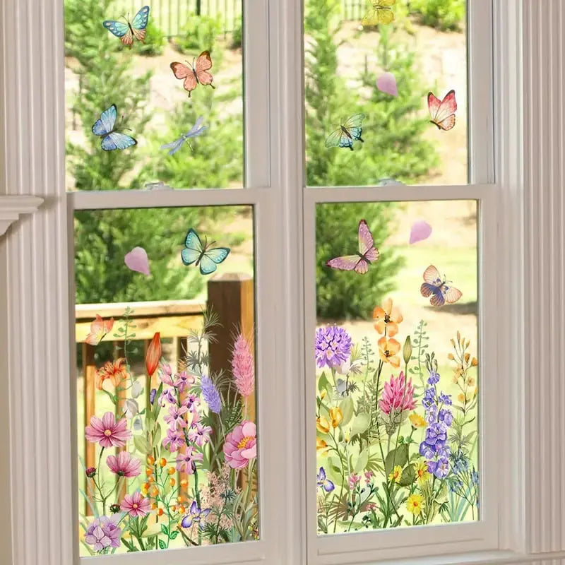 BowLift | Double-sided window sticker with flower motif (can be cut to any size) – buy 1, get 1!