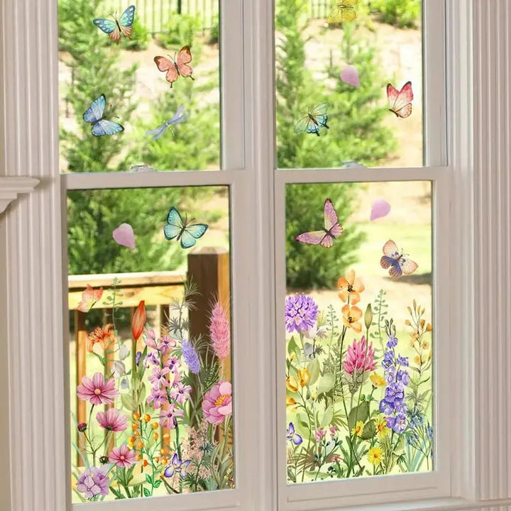 BowLift | Double-sided window sticker with flower motif (can be cut to any size) – buy 1, get 1!