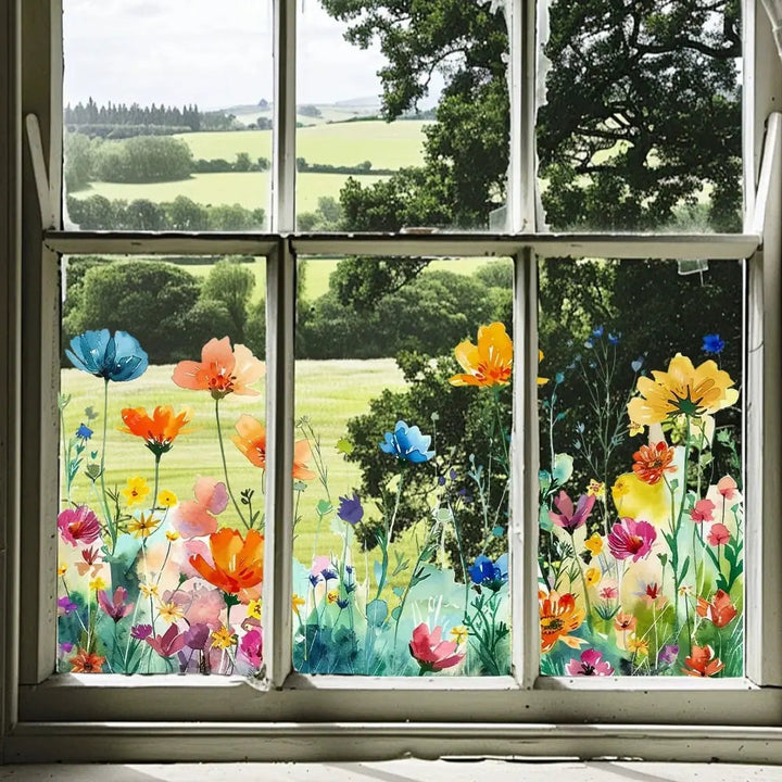 BowLift | Double-sided window sticker with flower motif (can be cut to any size) – buy 1, get 1!