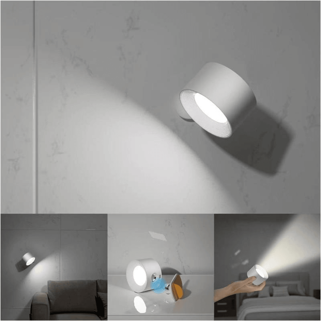 BowLift | 360° wireless rechargeable wall light | Versatile LED lighting solution