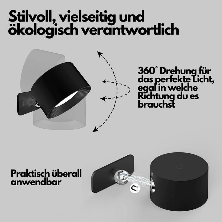 BowLift | 360° wireless rechargeable wall light | Versatile LED lighting solution