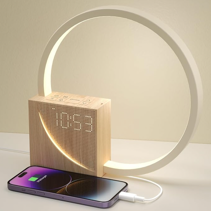 BowLift | Sunrise Simulation Alarm Clock with Built-In Charger