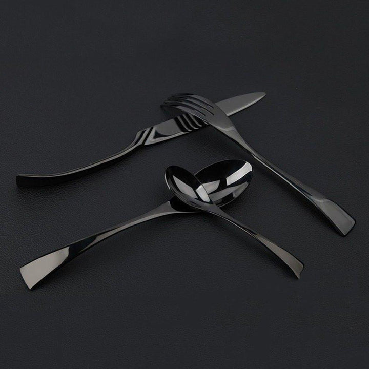 Jet Black Silverware - 4 Piece Set | Bowlift