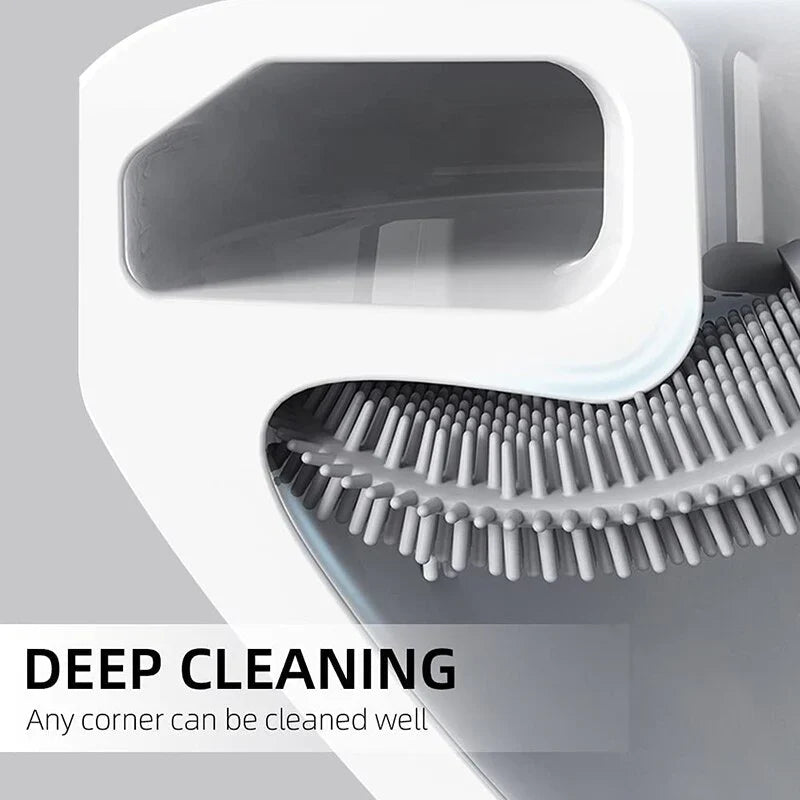 FLEXIBLE SILICONE BRUSH For TOILET CLEANING Bowlift