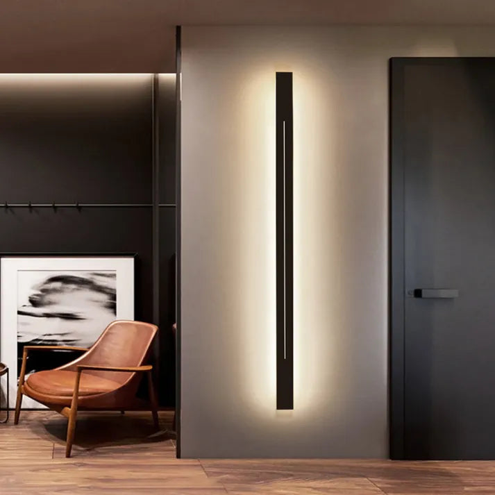 BowLift | LED Wall Light | Modern Vertical Black Indoor Sconce