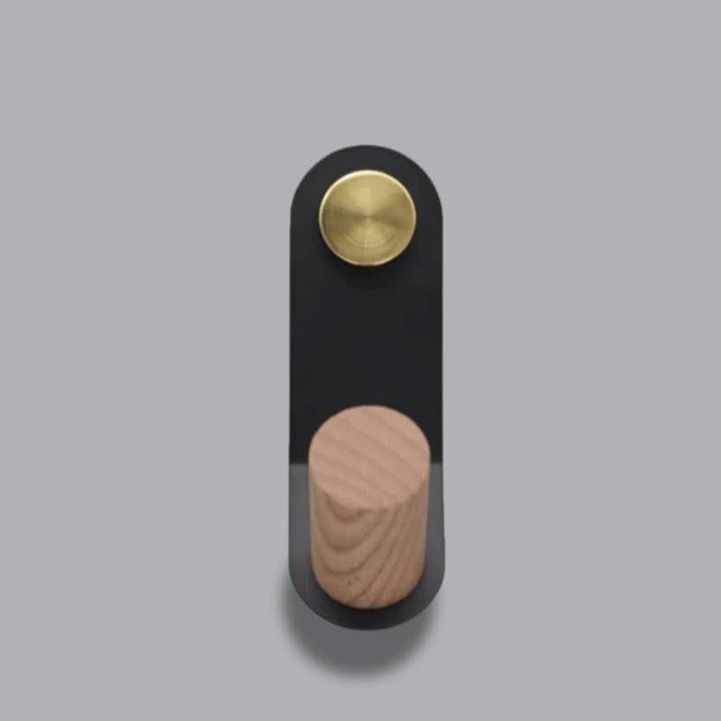 BowLift | Scandinavian Pastel Wall Hook with Oak & Brass