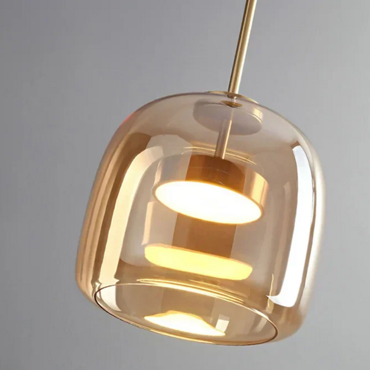 Minimalist Glass Pendant Light, Modern Designer Hanging Lamp for Dining Room & Living Room | Bowlift