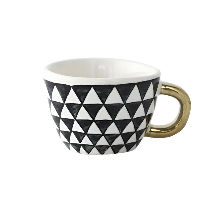 Ceramic mug with geometric design – Stylish and modern | Ideal for coffee or tea | Bowlift