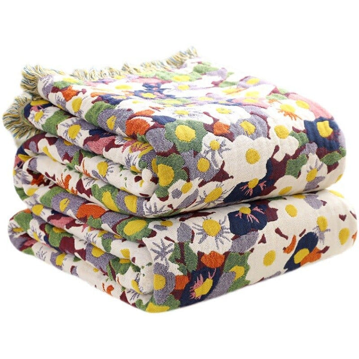 Bloom Pastoral Flower Throw Blanket Bowlift