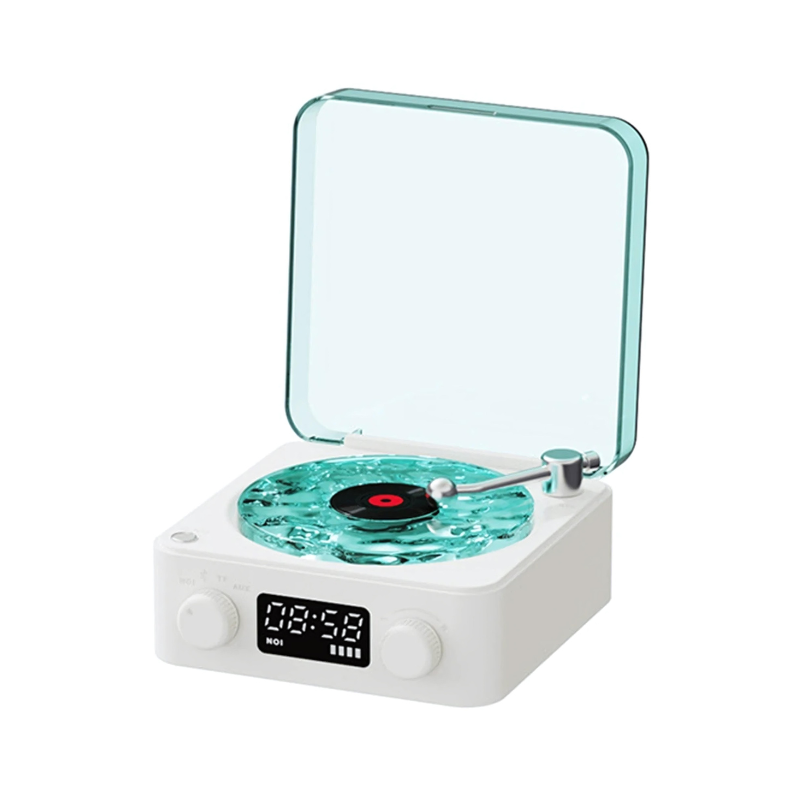 BowLift | Wireless Vinyl Record Player | Retro Design with Customizable Ambient Lighting for Home Entertainment