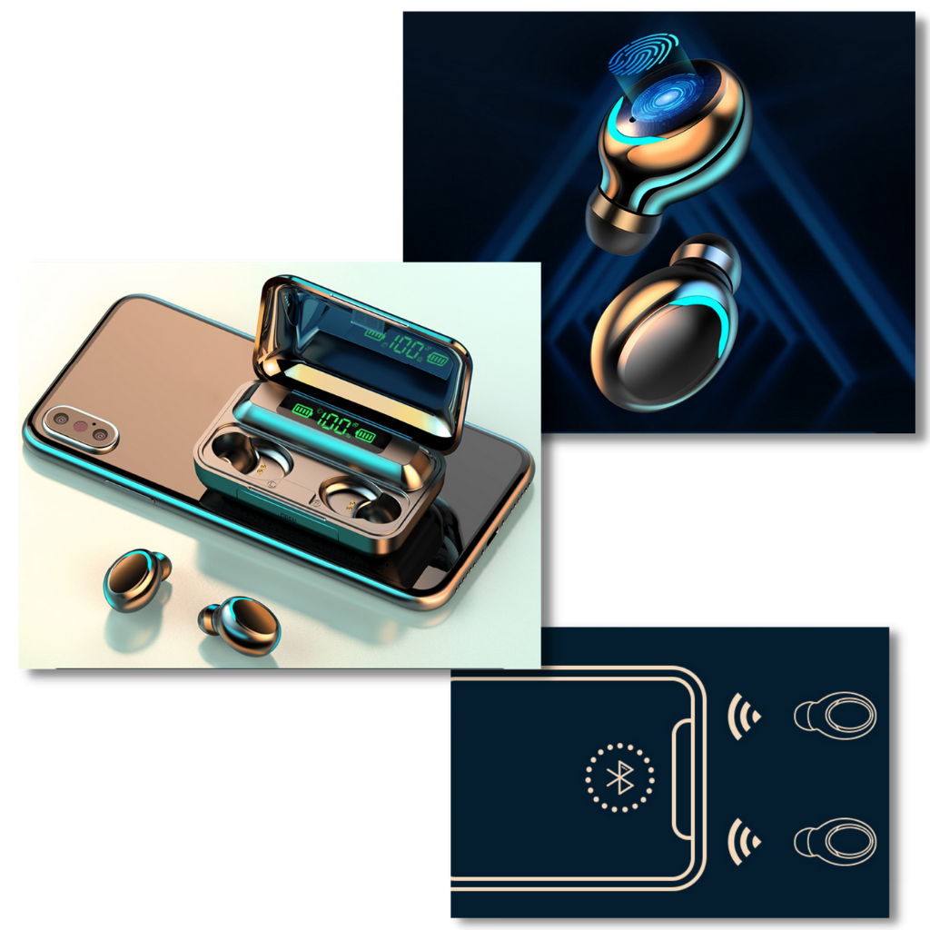 BowLift | Bluetooth earbuds with rechargeable battery case