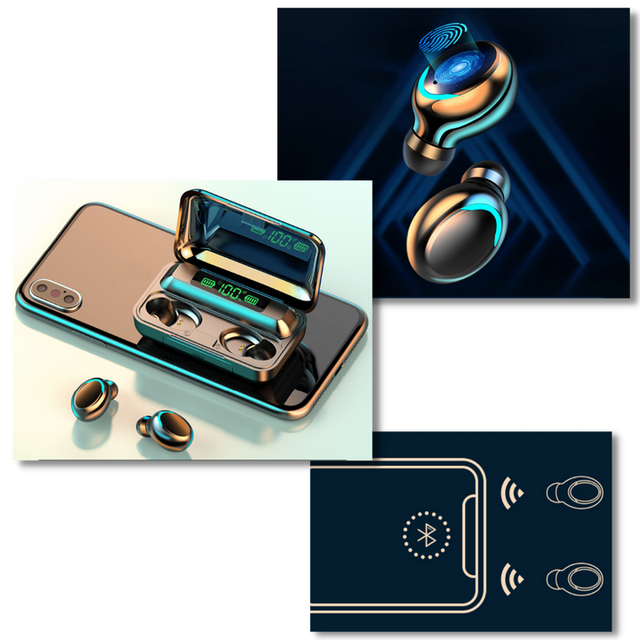 BowLift | Bluetooth earbuds with rechargeable battery case