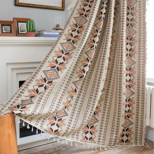 BowLift | Bohemian Geometric Semi-Blackout Curtain