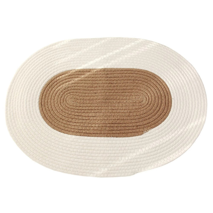 BowLift | Boho Braided Hemp Oval Rug