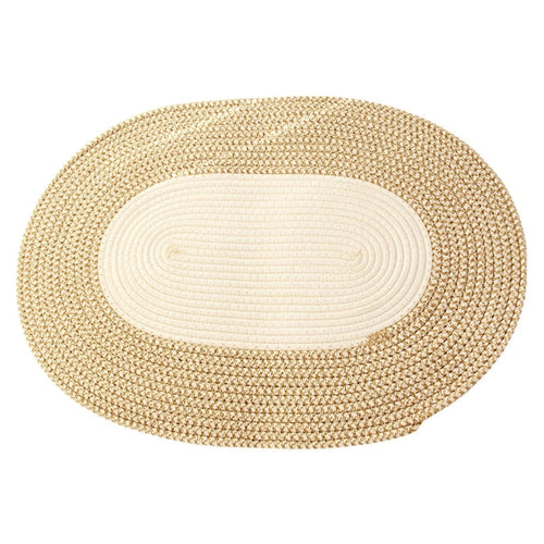 BowLift | Boho Braided Hemp Oval Rug