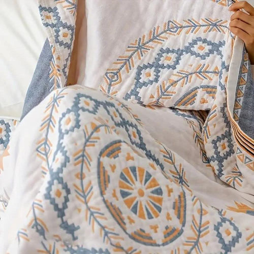 BowLift | Cotton blanket with mandala pattern for indoors & outdoors