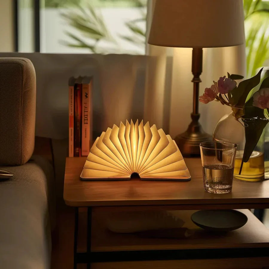 Foldable Book Lamp with Warm LED Lighting - StoryGlow | Bowlift