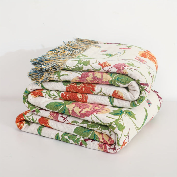 BowLift | Botanic Bluebird Reversible Cotton Blanket