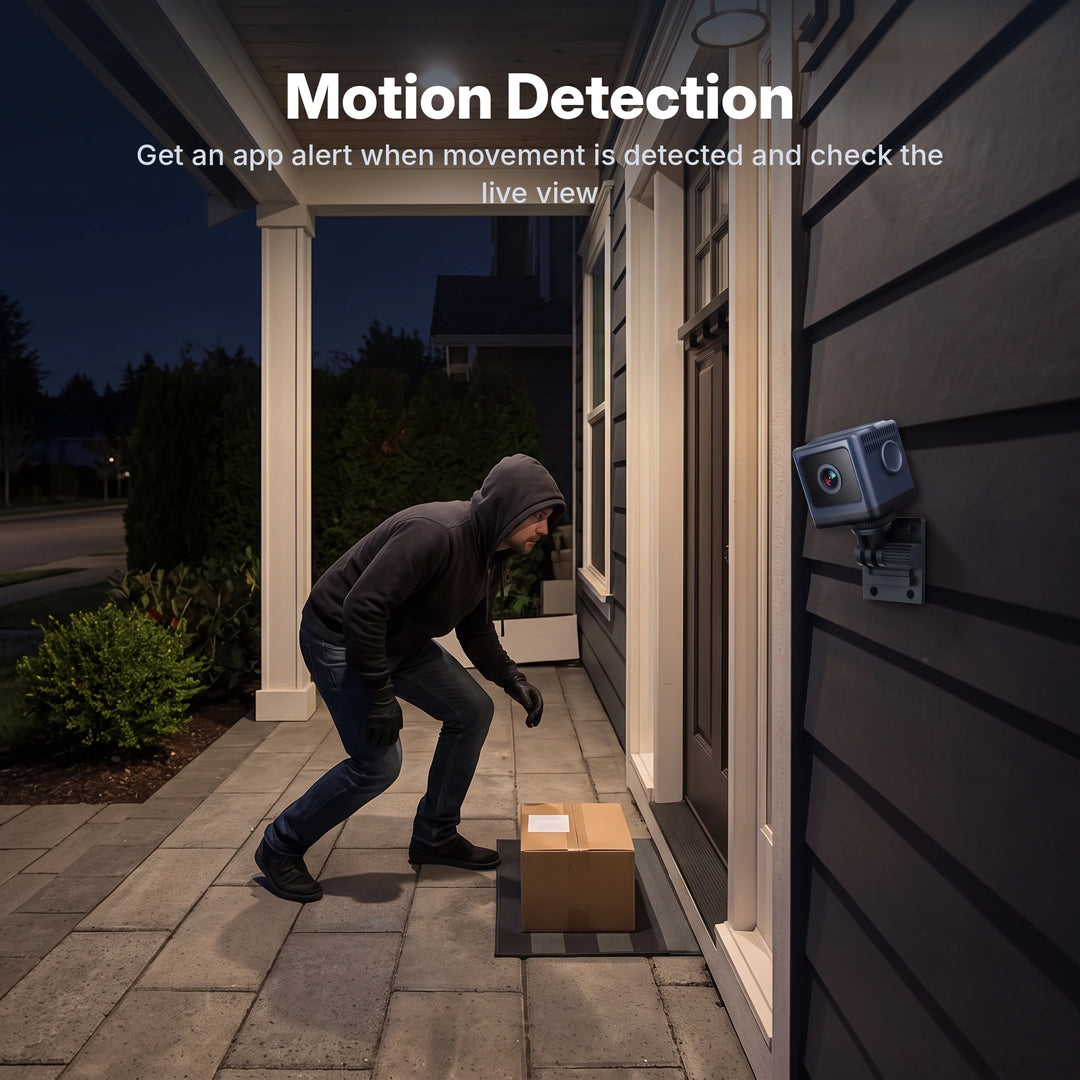 Motion detection at the front door at night