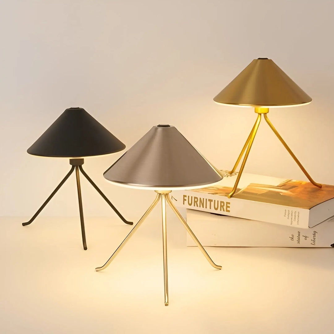 BowLift | Eleganza Luxe Table Lamp – USB Rechargeable LED Lighting with Chic Design in Black, Gold and Silver