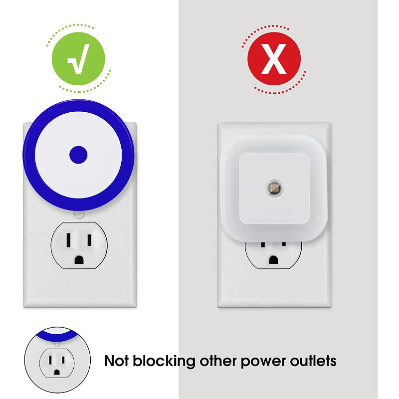 BowLift | Night lights plug into the wall [4Pack], night light with light sensors, LED night light for the children's room, baby night light, bathroom night light, stair lights, hallway light