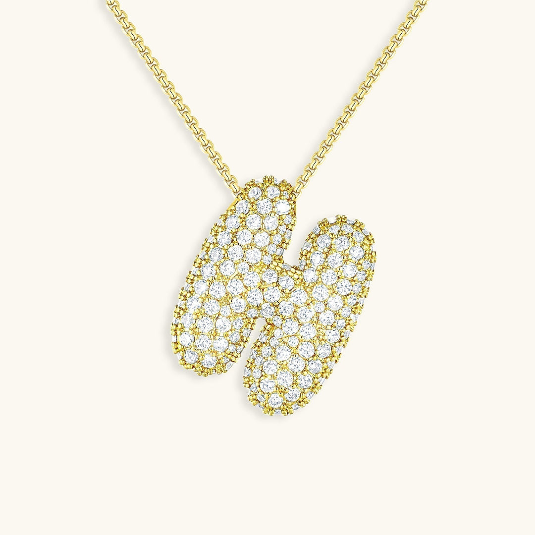 BowLift | Bubble Initial-Diamond-Necklace