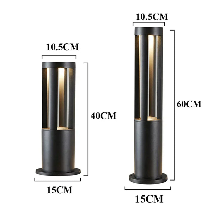 StoneGlow - Energy-efficient LED Garden Post Lamp | Waterproof and Modern Outdoor Lighting | Bowlift