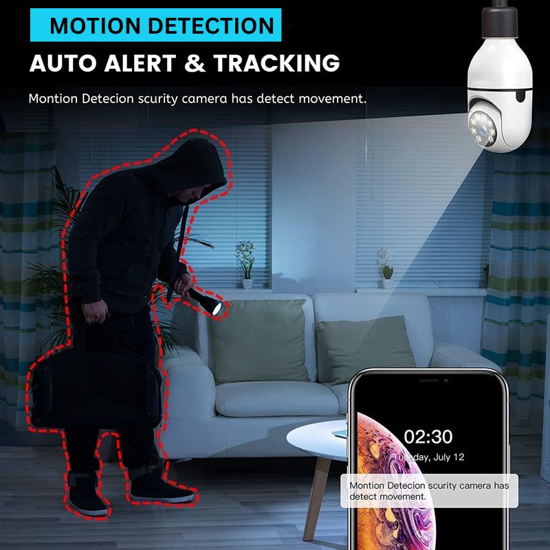 BowLift | Smart 360° Light Bulb Security Camera with 1080P HD