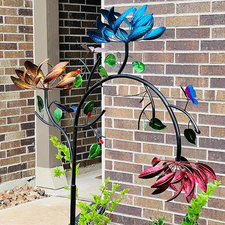 BowLift | Colorful Garden Windspinner – Fascinating Flower Decoration