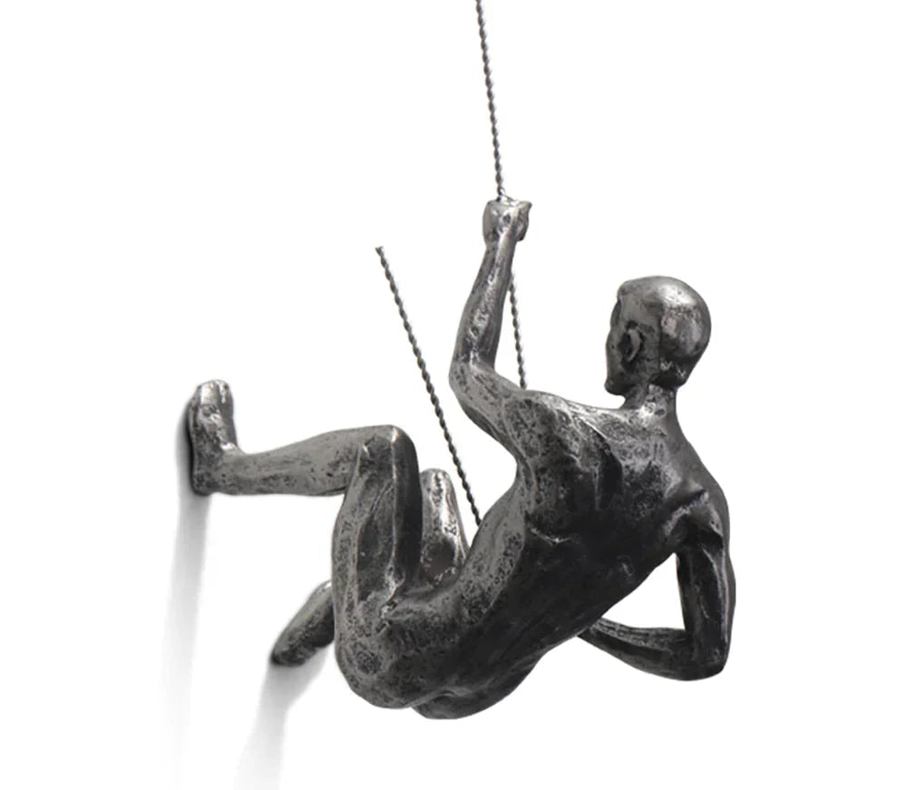 BowLift | Wall sculpture ClimbArtis | Symbol of strength & growth | Handcrafted from resin & iron wire