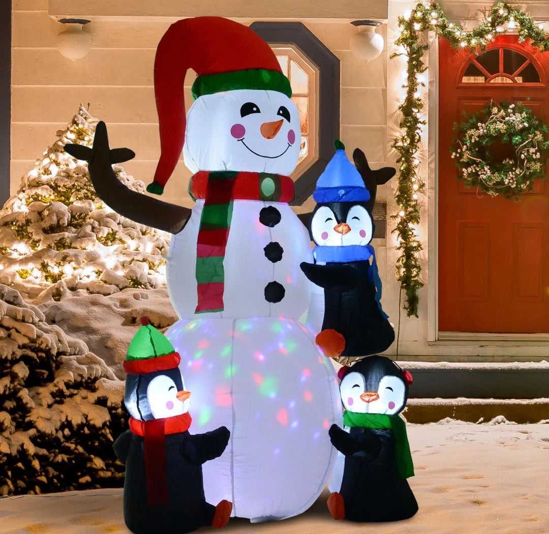 BowLift | 6ft Inflatable Snowman & Penguins