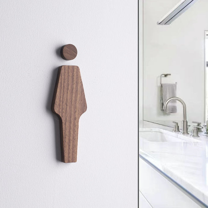BowLift | Set Wooden Toilet Seats of Black Walnut – Men & Women – Self-adhesive