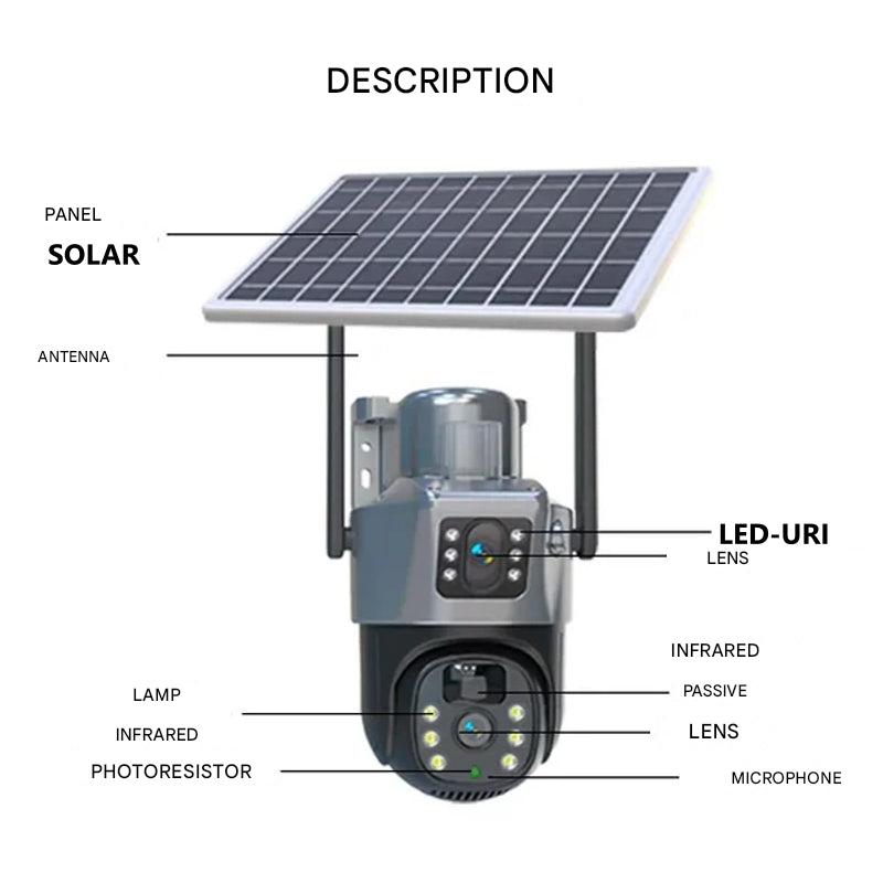 DualGuard Solar 4K – Wireless 4K Security Camera with Solar Panel and 4G | Bowlift