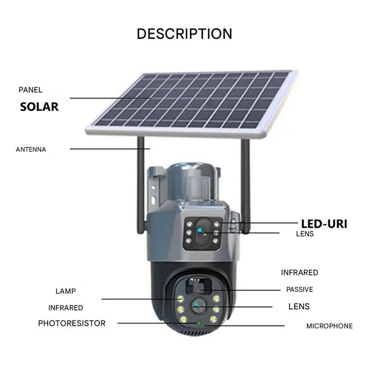 DualGuard Solar 4K – Wireless 4K Security Camera with Solar Panel and 4G | Bowlift