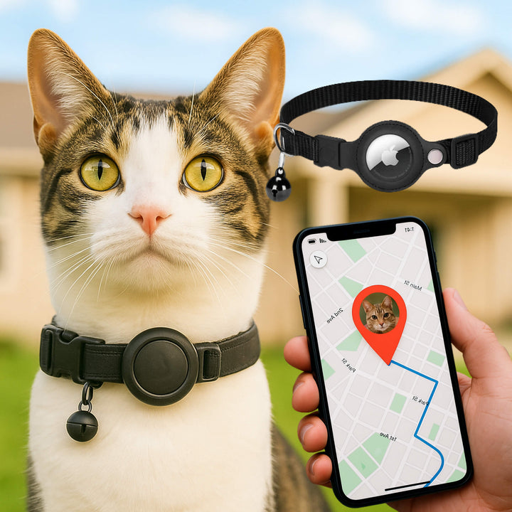 BowLift | Cat GPS Tracker Collar | Quick Release Closure, Reflective Design & Durable for Outdoor Safety Adventures