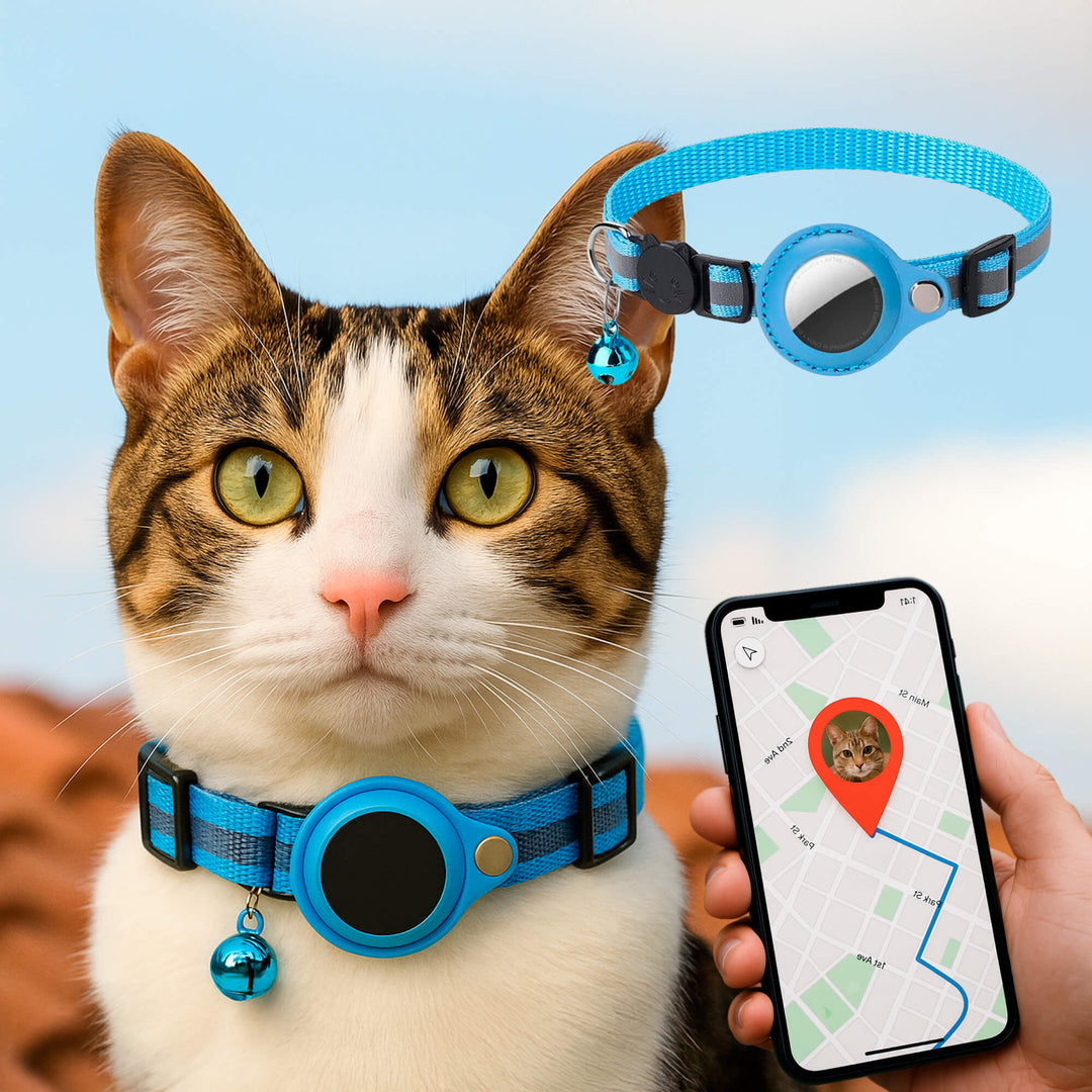 BowLift | Cat GPS Tracker Collar | Quick Release Closure, Reflective Design & Durable for Outdoor Safety Adventures