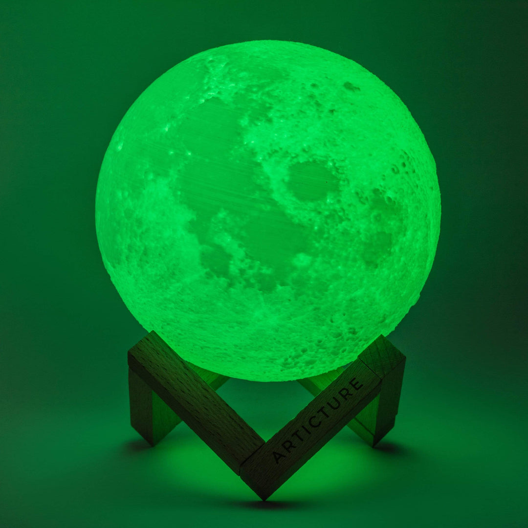 BowLift | Moon Lamp Wooden Base 3D Table Light