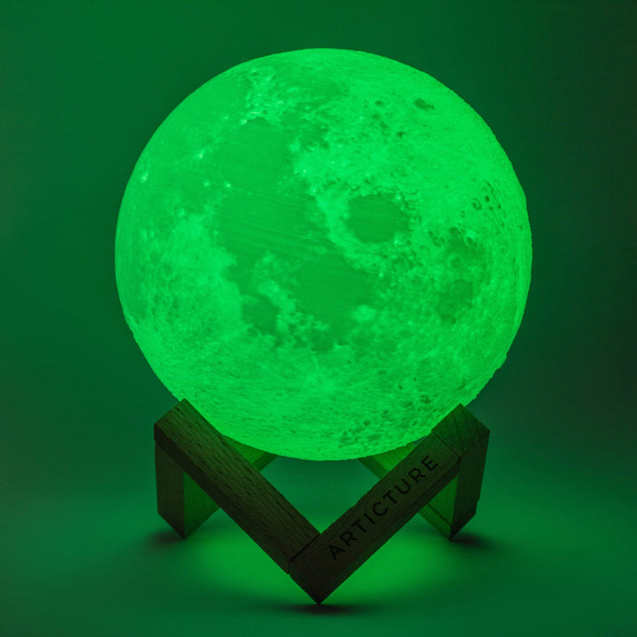 BowLift | Moon Lamp Wooden Base 3D Table Light
