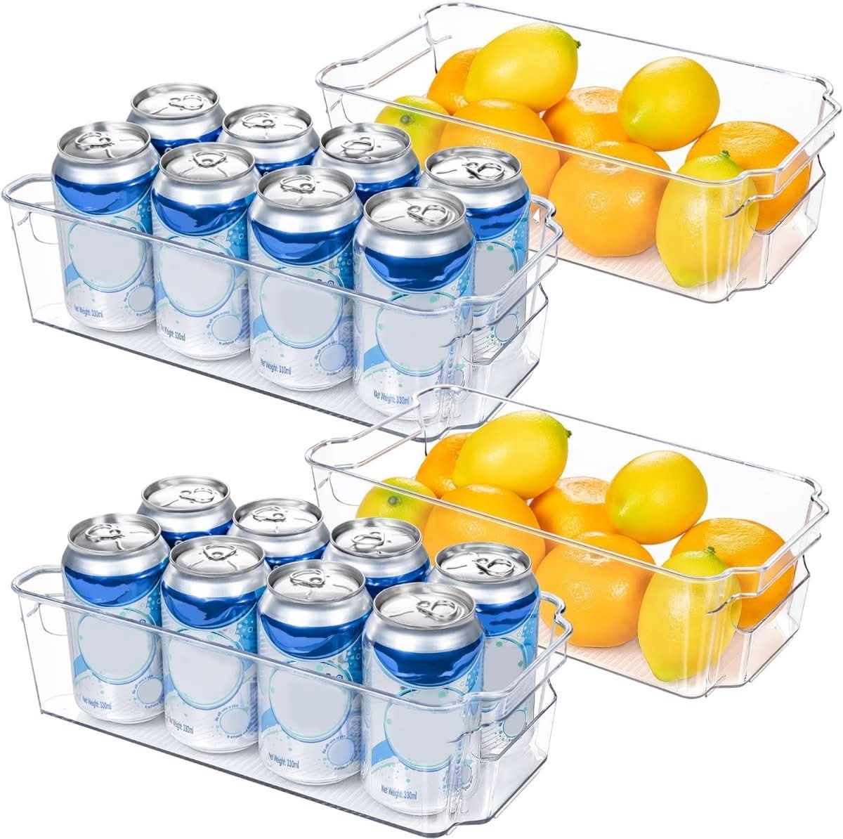 BowLift | Transparent storage boxes for fridge & kitchen in a set of 4