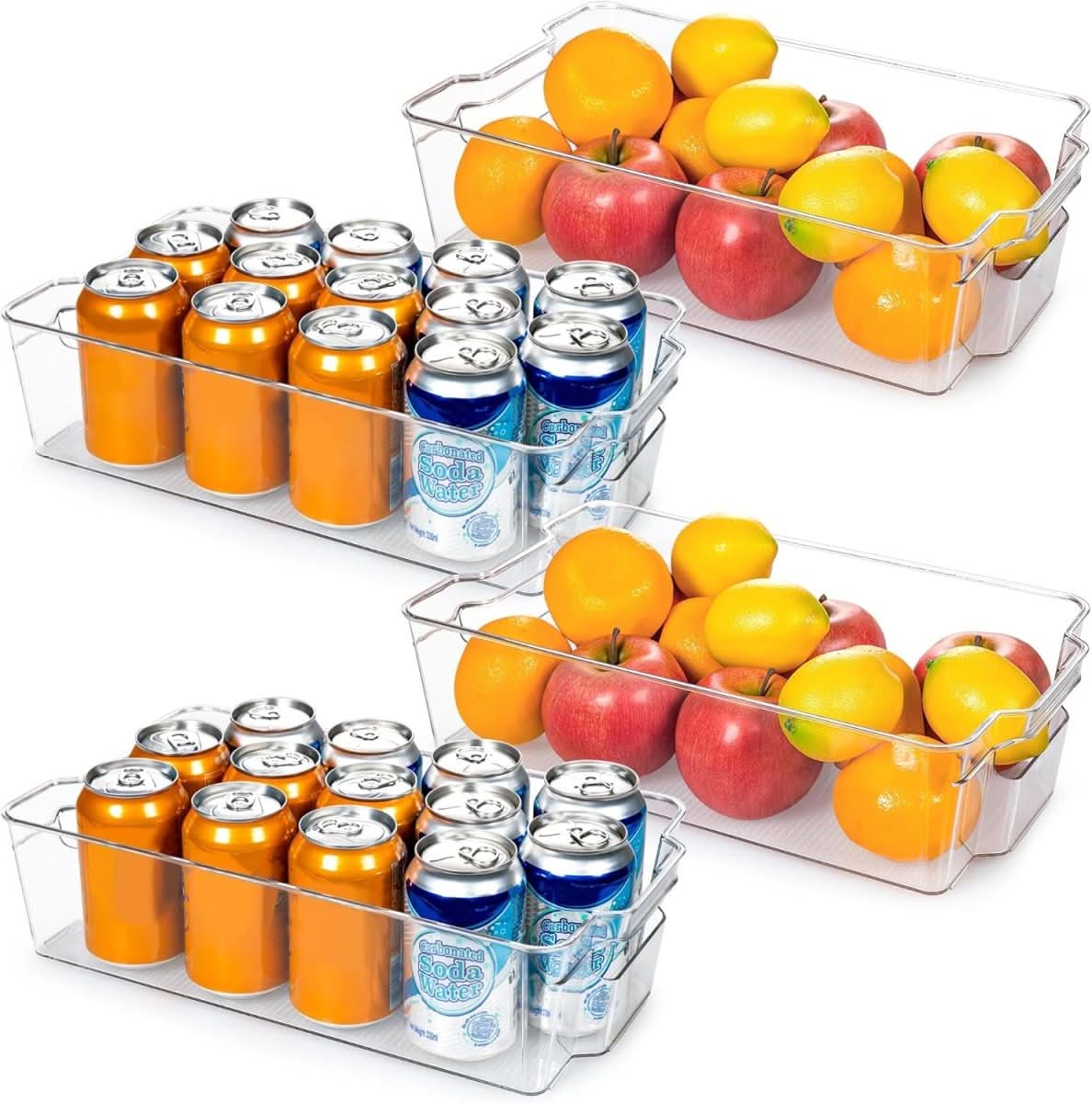 BowLift | Transparent storage boxes for fridge & kitchen in a set of 4
