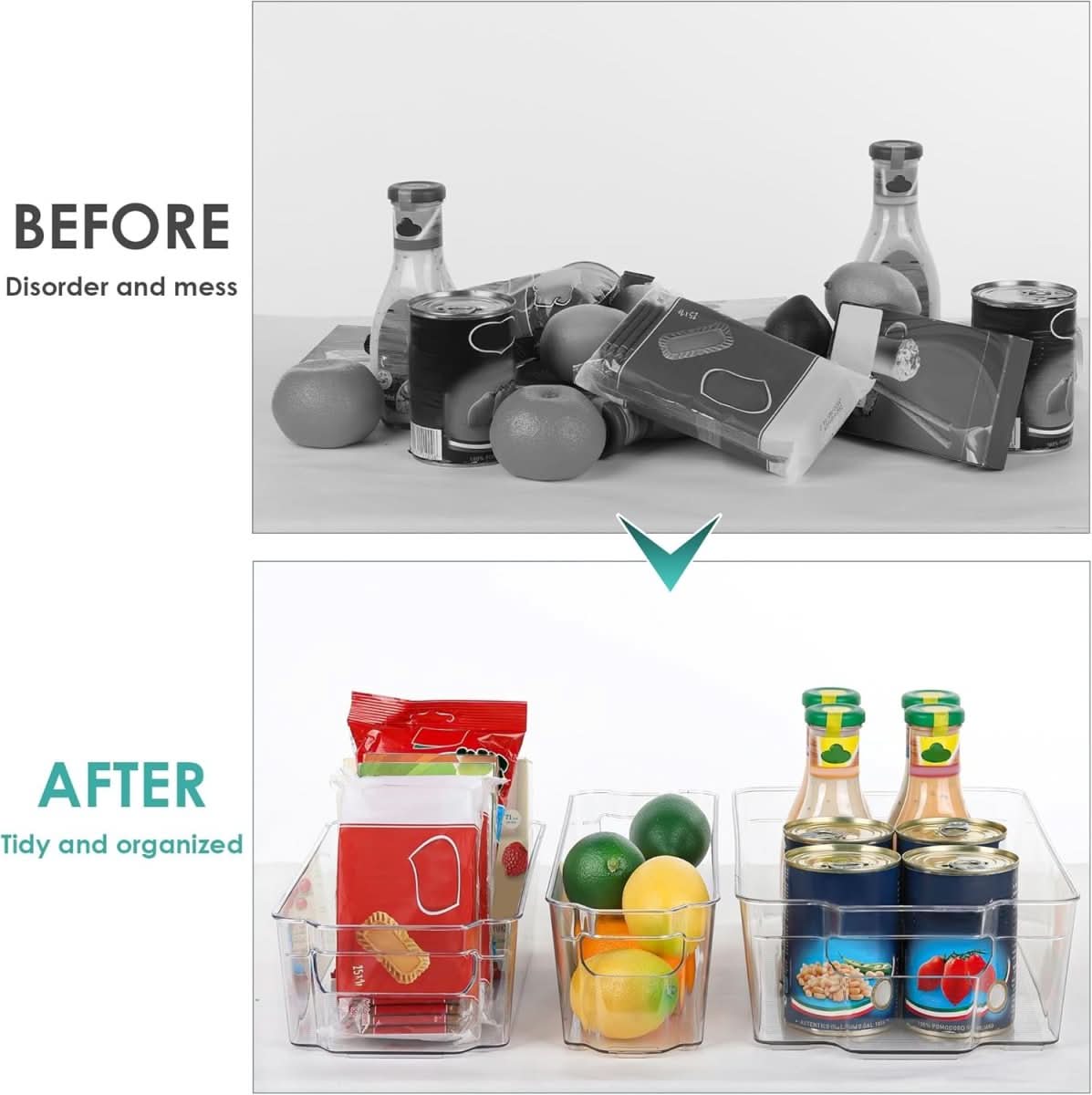 BowLift | Transparent storage boxes for fridge & kitchen in a set of 4