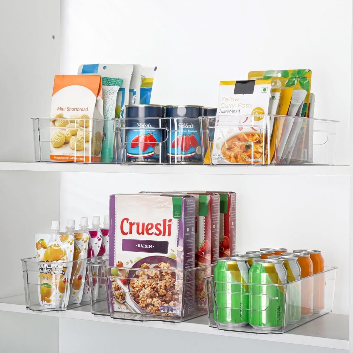 BowLift | Transparent storage boxes for fridge & kitchen in a set of 4